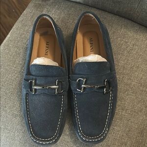 Alfani Men's Navy Suede Slip-Ons